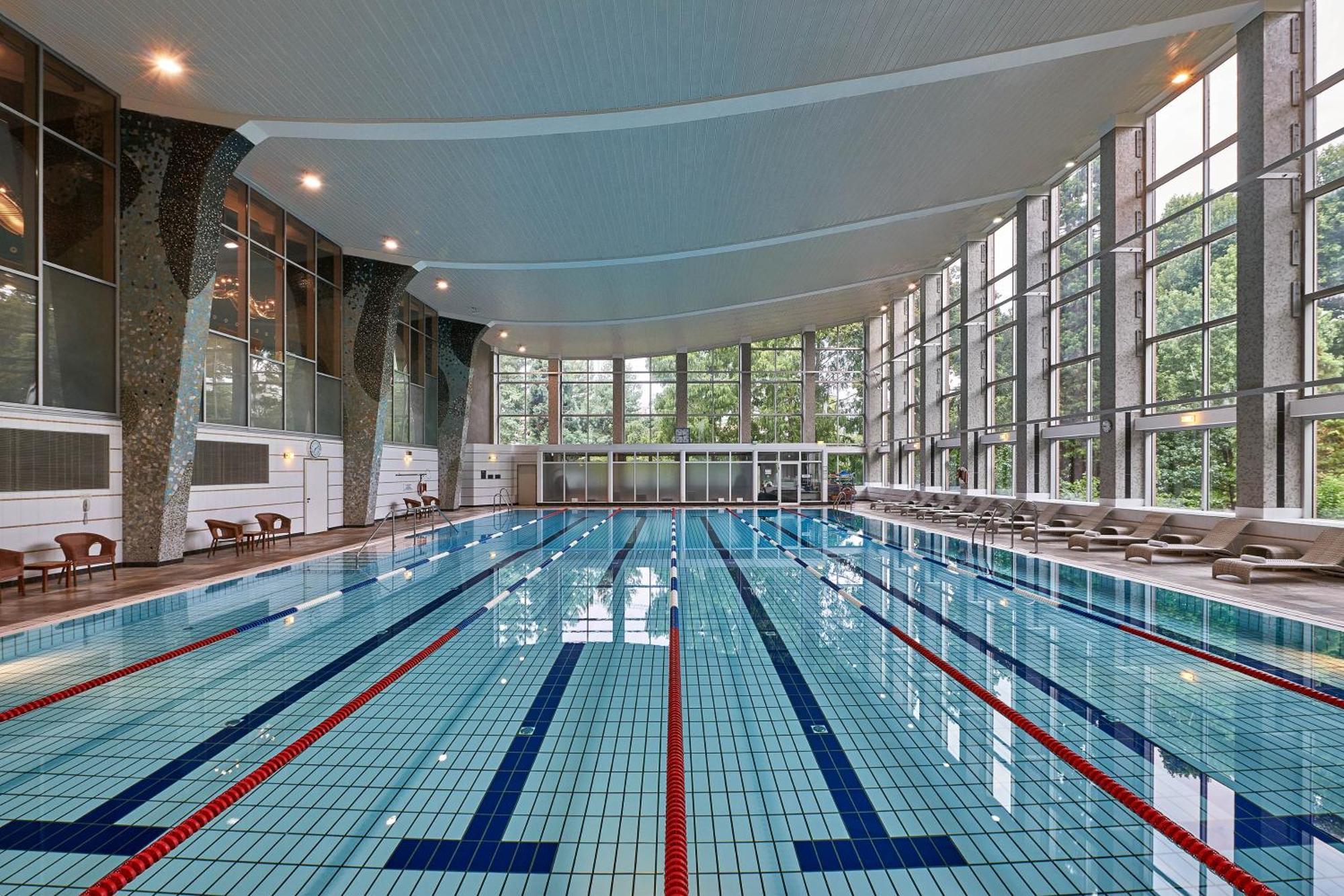 Hilton Frankfurt City Centre Fráncfort del Meno Exterior foto The swimming pool at the InterContinental
